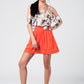 Aztec orange mini skirt Szua Store