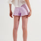 Baggy tomboy short in lilac denim Szua Store