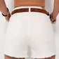 Baggy tomboy short in white denim Szua Store