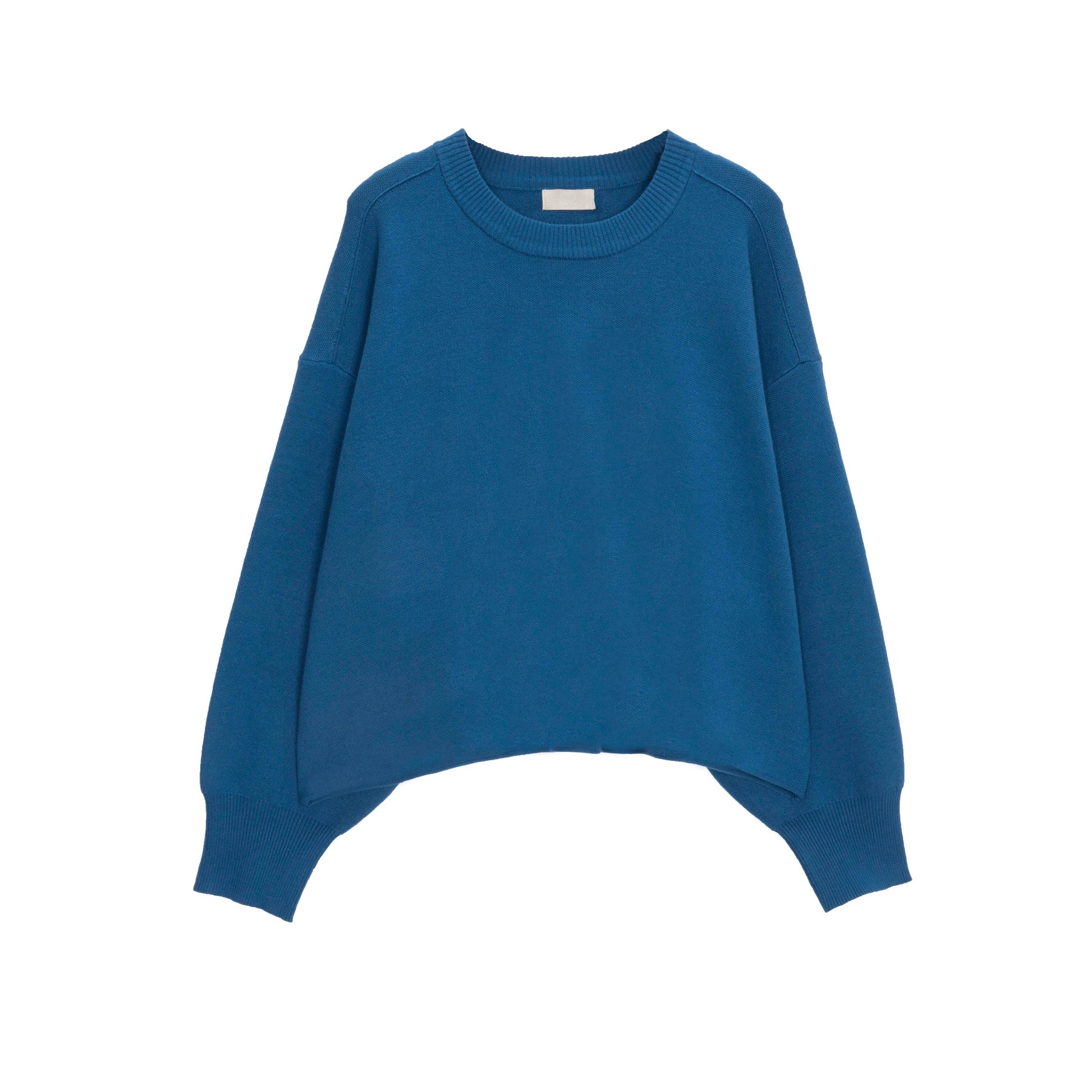 Balloon sleeve knitted jumper in blue Szua Store