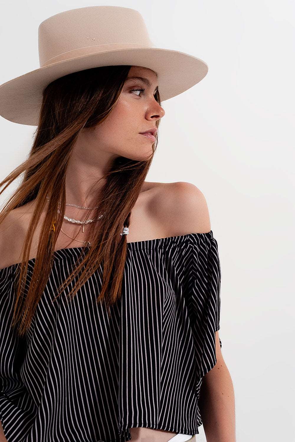 Bardot top in stripe Szua Store