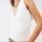 Basic Rib Knit Top In White - Szua Store