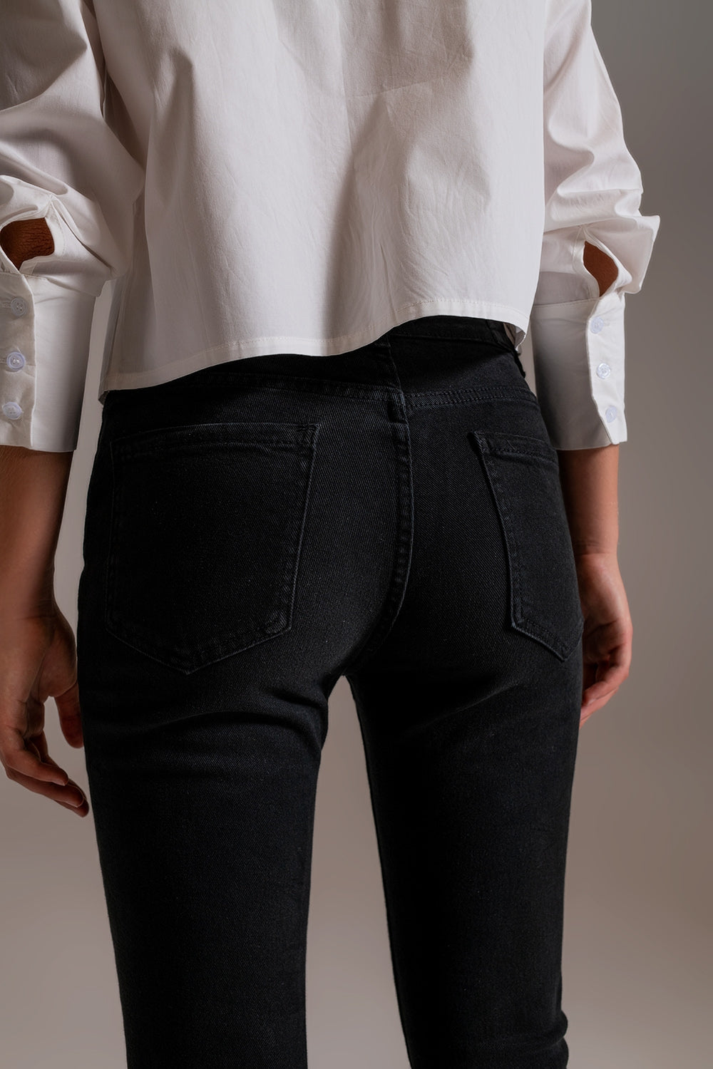 Basic Skinny Jeans in Black - Szua Store