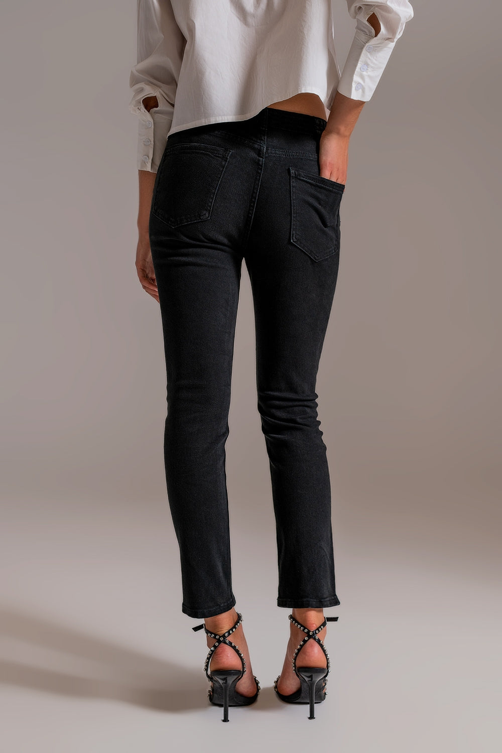 Basic Skinny Jeans in Black - Szua Store