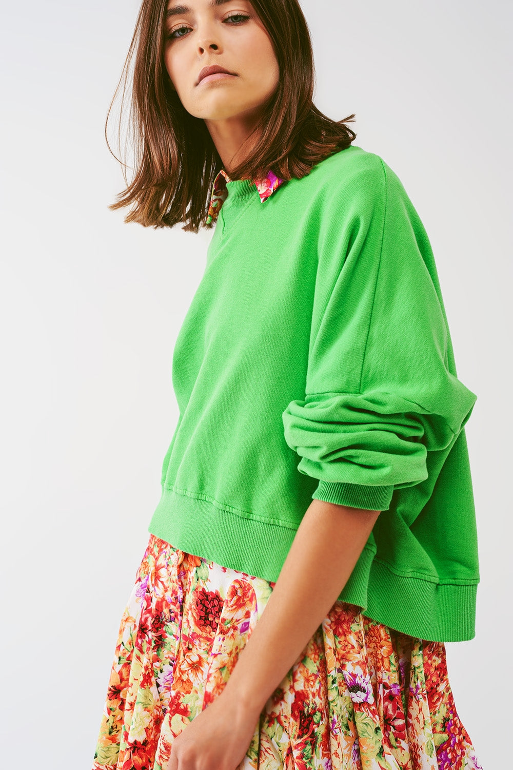 Basic sweatshirt in Green - Szua Store