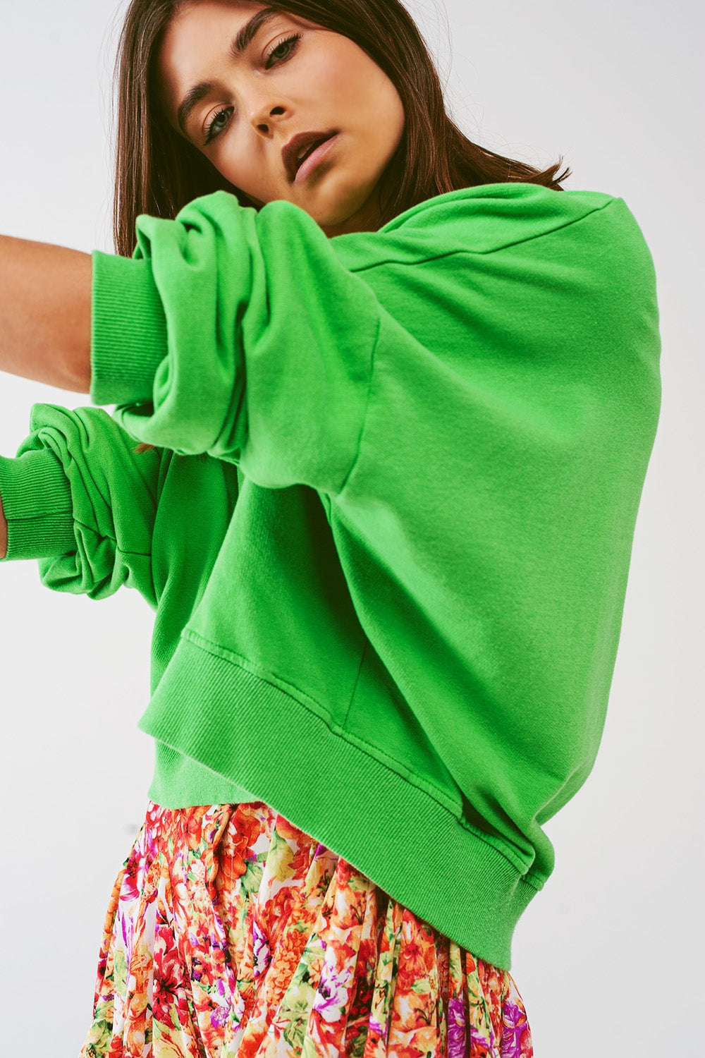 Basic sweatshirt in Green - Szua Store