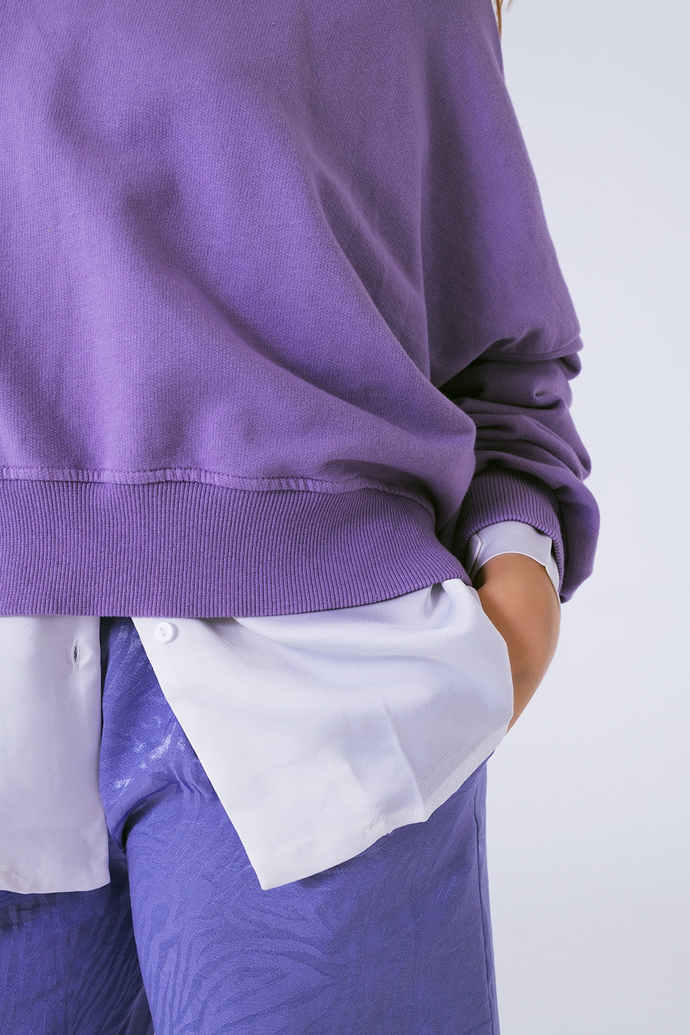 Basic sweatshirt in purple - Szua Store