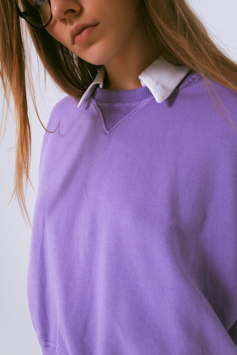 Basic sweatshirt in purple - Szua Store