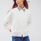 Q2 Basic sweatshirt in white