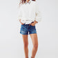 Basic sweatshirt in white - Szua Store