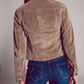 Beige cropped cord jacket Szua Store