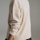 Beige turtleneck sweater in a soft knitted fabric - Szua Store