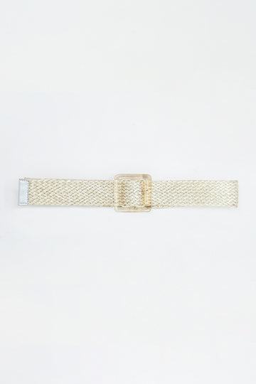 Q2 Belt with Square Buckle in White