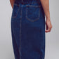 Belted Buttoned Denim Maxi Skirt - Szua Store