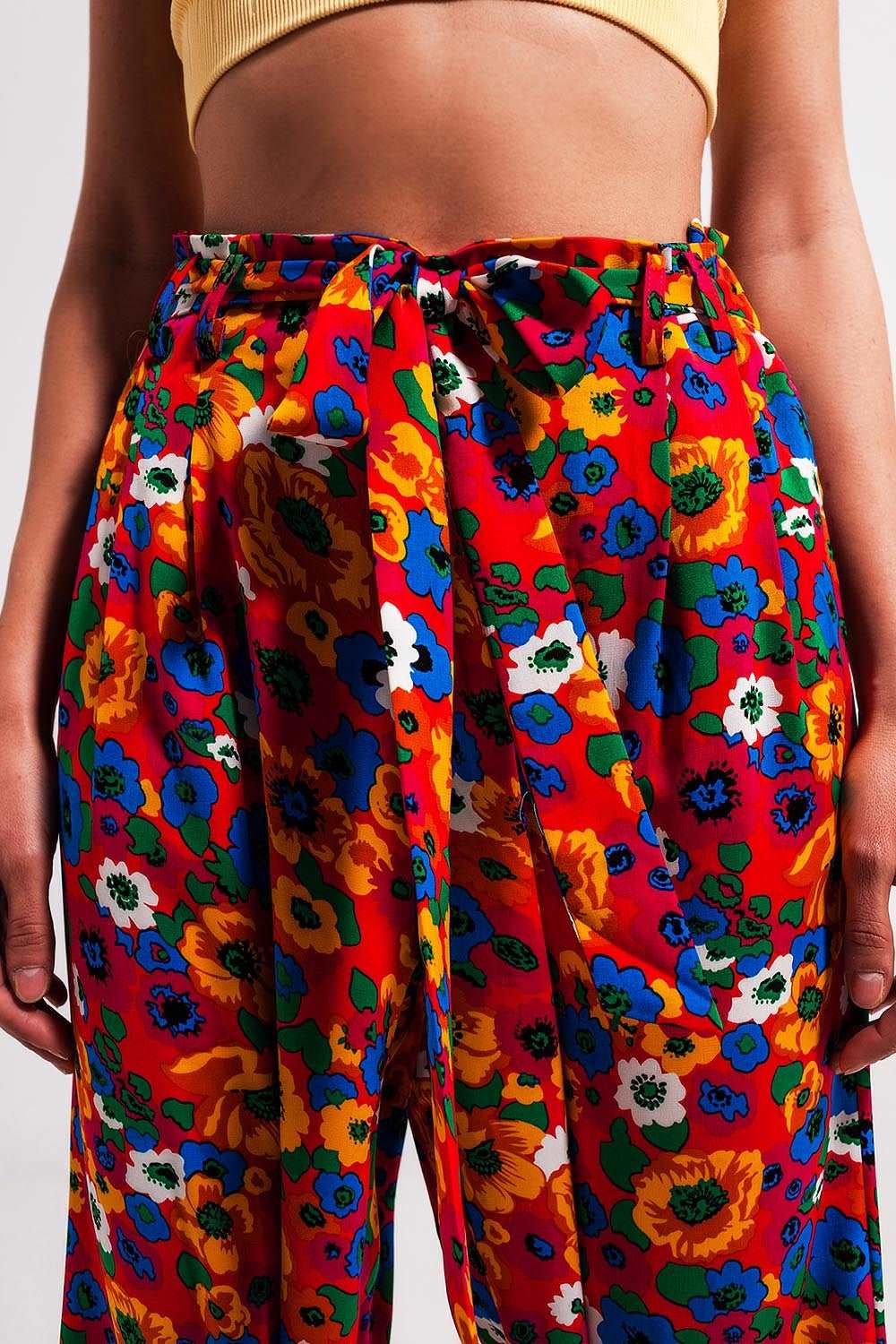 Belted pants in floral print Szua Store
