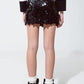 Big Sequin Mini Skirt in Black