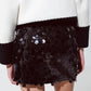 Big Sequin Mini Skirt in Black