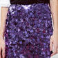 Big sequin mini skirt in purple