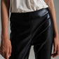 Black faux leather effect skinny pants - Szua Store