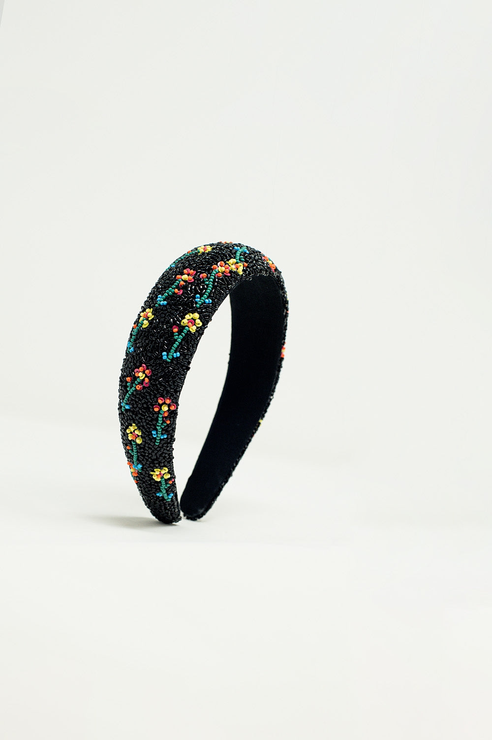 Q2 Black headband with bead embellishments