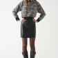 Black leather effect miniskirt Szua Store