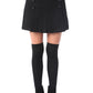Q2 Black mini skirt with black button detail
