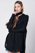 Black stripe long shirt Szua Store