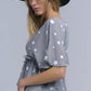 Black top with stars and ruffle Szua Store