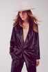 Black velvet oversized blazer Szua Store