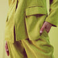 Blazer with vintage buttons in lime cord Szua Store