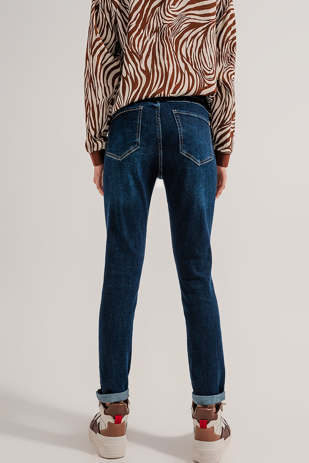 Blend cotton straight leg jeans in mid blue Szua Store