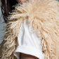 Boho Style Faux Fur Vest in Cream