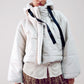 Bomber puffer jacket in cream Szua Store