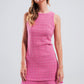 Boucle pinny dress in pink Szua Store