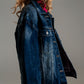 Boyfriend Relaxed Denim Jacket In Dark Wash - Szua Store