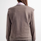 Boyfriend sweatshirt with shoulder details in gray Szua Store