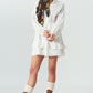 Q2 Broderie Mini Dress with Ruffles in White