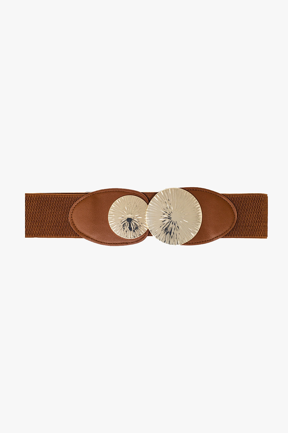 Q2 Brown elastic belt with double