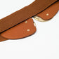Brown elastic belt with double