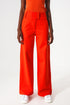 Q2 Button detail wide leg pants in orange