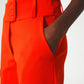 Button detail wide leg pants in orange - Szua Store