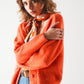 Button down cardigan in orange Szua Store