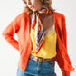 Button down cardigan in orange Szua Store