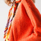 Button down cardigan in orange Szua Store