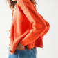 Button down cardigan in orange Szua Store