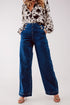 Button front jean in mid blue Szua Store