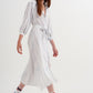 Button through smock midi dress in stripe Szua Store