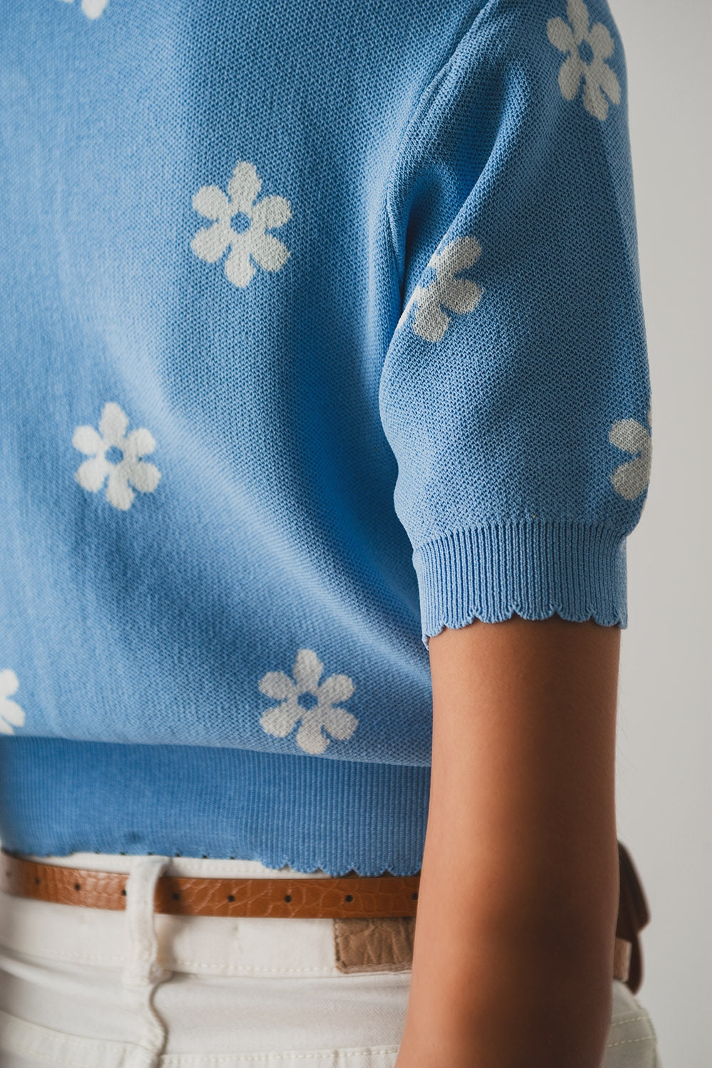 Cardigan in blue floral print - Szua Store