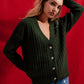 Cardigan with balloon sleeve in green Szua Store