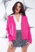 Q2 Cardigan with knitted flowers and embellished details Fuchsia